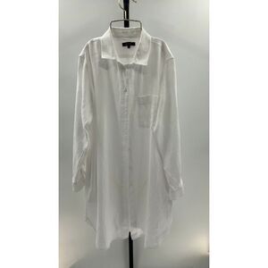 Quince White Button-Up Tunic Dress